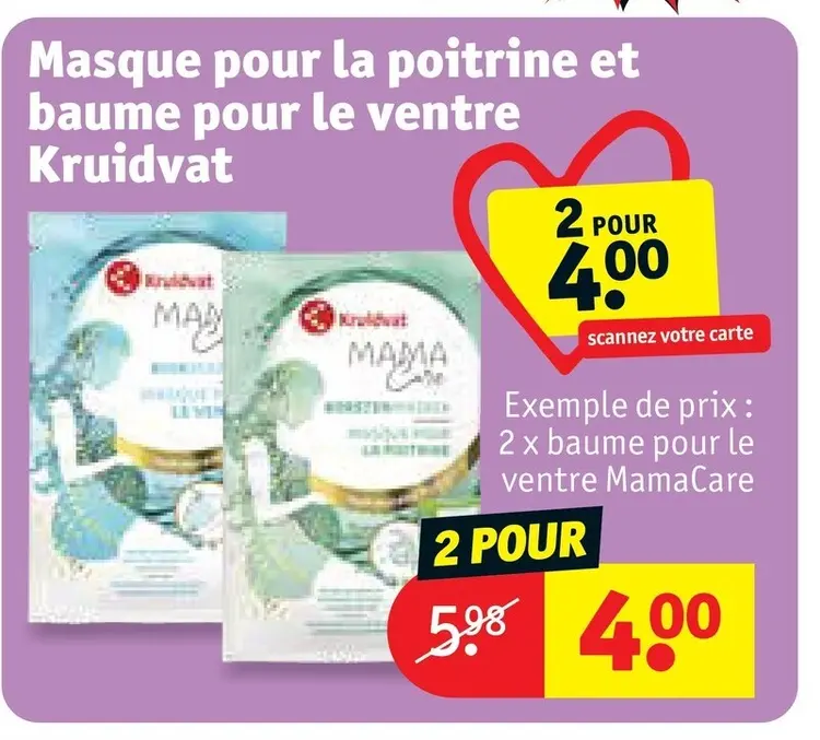Offre: Masque pour la poitrine et baume pour le ventre