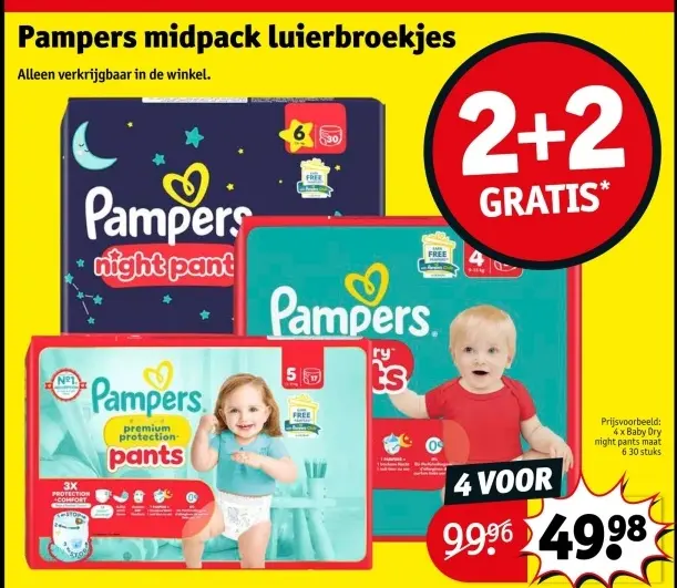 Aanbieding: Pampers midpack luierbroekjes