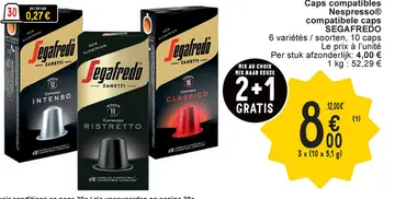 Offre: Caps compatibles Nespresso® SEGAFREDO