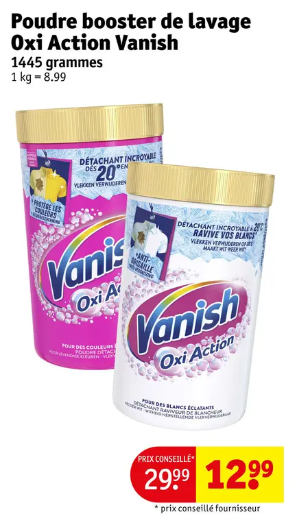 Offre: Poudre booster de lavage Oxi Action Vanish