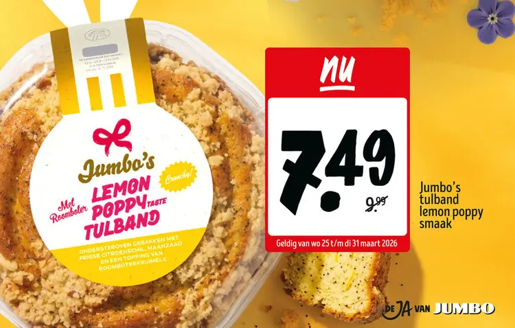 Aanbieding: Jumbo's tulband lemon poppy smaak