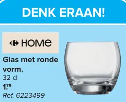 Promotie: Glas met ronde vorm
