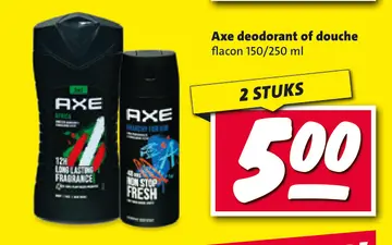 Aanbieding: Axe deodorant of douche