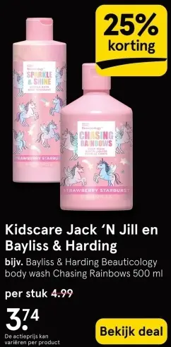 Aanbieding: Kidscare Jack 'N Jill en Bayliss & Harding