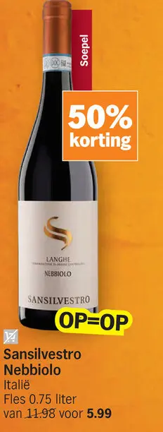 Promotie: Sansilvestro Nebbiolo