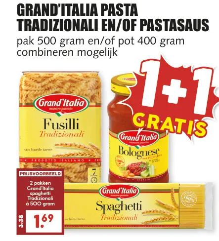 Aanbieding: Pasta tradizionali en/of pastasaus