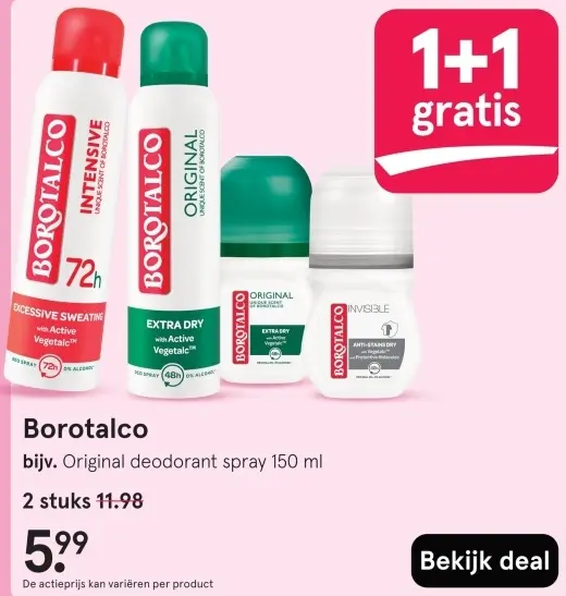 Aanbieding: Borotalco Original deodorant spray