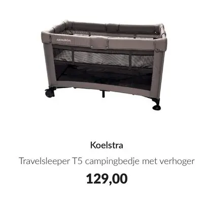 Aanbieding: Travelsleeper T5 campingbedje met verhoger