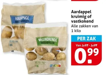 Aanbieding: Aardappel kruimig of vastkokend