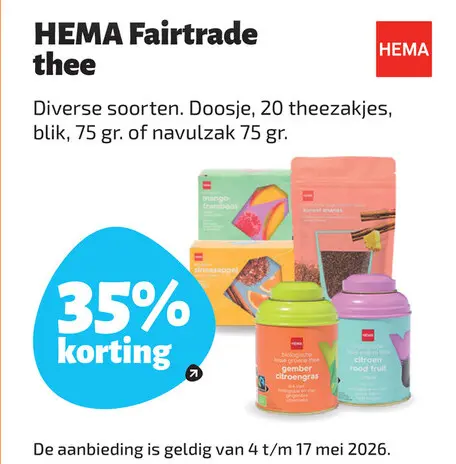 Aanbieding: Fairtrade thee