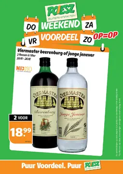 Aanbieding: Viermaster beerenburg of jonge jenever