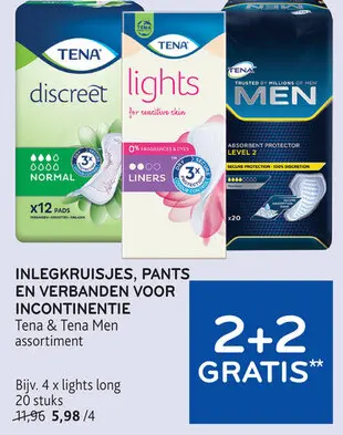 Aanbieding: Inlegkruisjes, Pants en Verbanden voor Incontinentie
