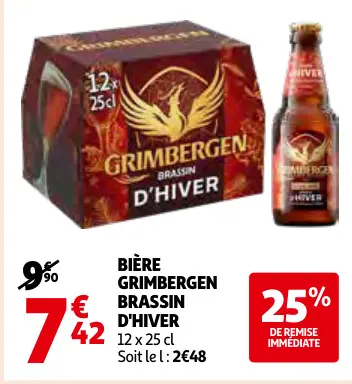 Offre: Bière GRIMBERGEN brassin d'hiver
