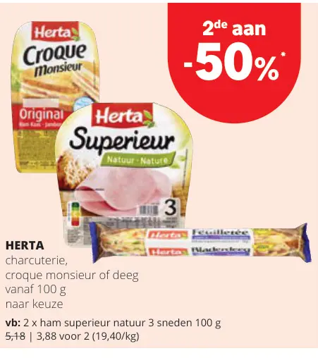 Promotie: Charcuterie, croque monsieur of deeg