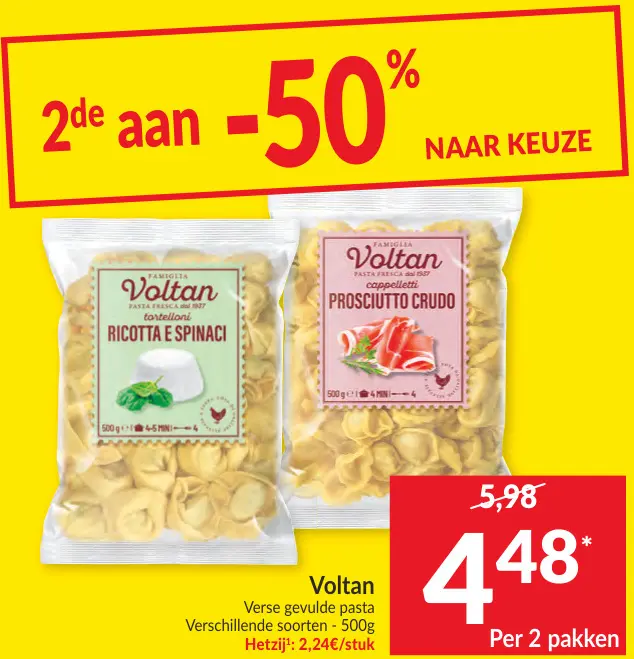 Promotie: Voltan Verse gevulde pasta