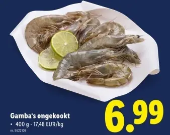 Promotie: Gamba's ongekookt