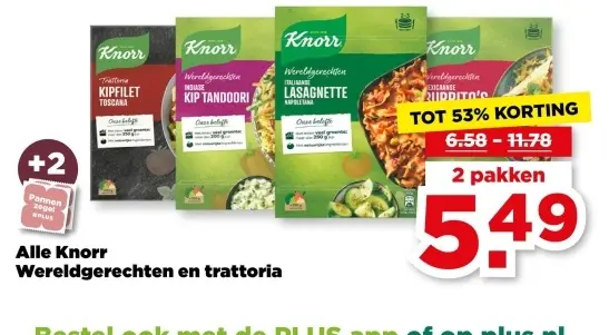 Aanbieding: Knorr Wereldgerechten en trattoria