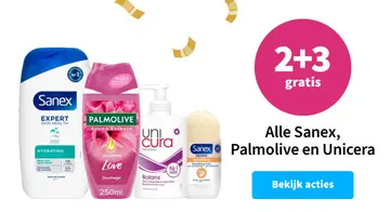 Aanbieding: Sanex, Palmolive en Unicera