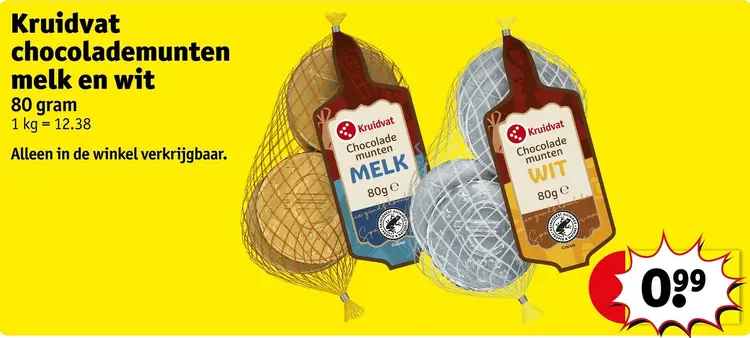 Promotie: Chocolademunten melk en wit