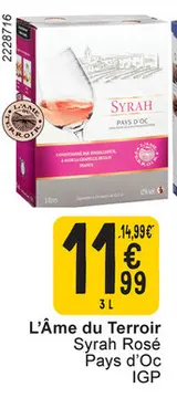 Offre: L'Âme du Terroir Syrah Rosé