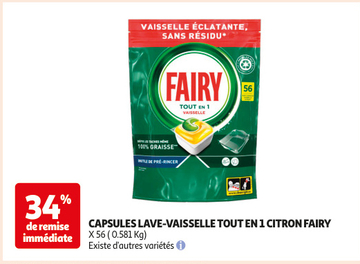 Aanbieding: CAPSULES LAVE-VAISSELLE TOUT EN 1 CITRON