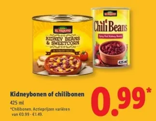 Aanbieding: Kidneybonen of chilibonen
