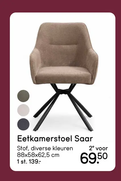 Aanbieding: Eetkamerstoel Saar