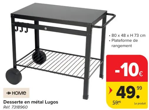 Offre: Desserte en métal Lugos