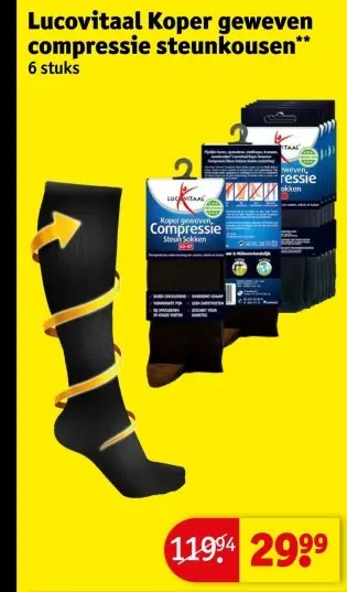 Aanbieding: Koper compressie steunkousen