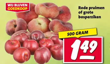 Aanbieding: Rode pruimen of grote bosperziken