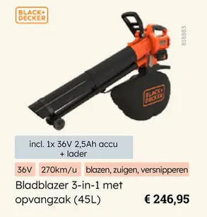Aanbieding: Bladblazer 3-in-1 met opvangzak