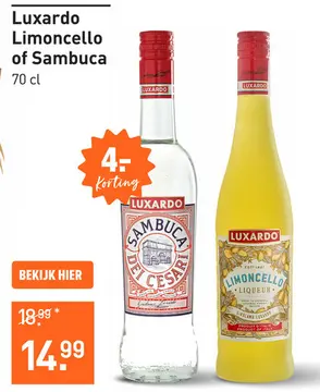 Aanbieding: Luxardo Limoncello 70CL