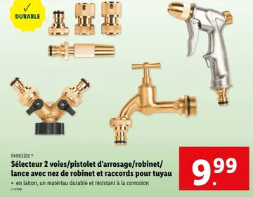 Offre: Sélecteur 2 voies/pistolet d'arrosage/robinet