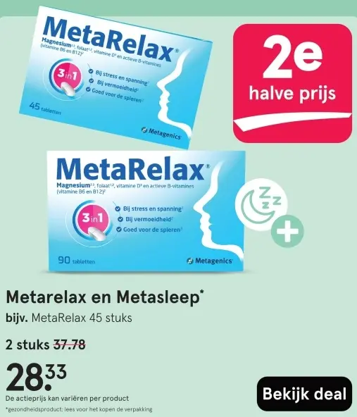 Aanbieding: Metarelax en Metasleep