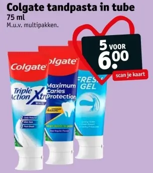 Aanbieding: Colgate tandpasta in tube