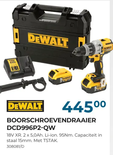 Promotie: Boorschroevendraaier dcd996p2-qw
