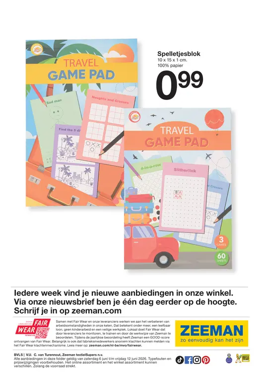 Promotie: Spelletjesblok