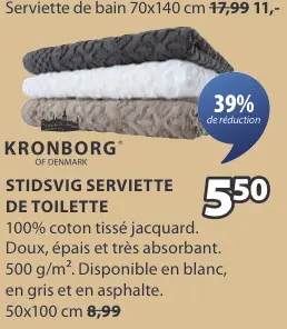Offre: STIDSVIG SERVIETTE DE TOILETTE