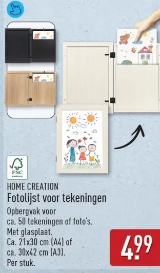 Aanbieding: Fotolijst voor tekeningen