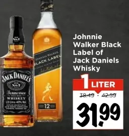 Aanbieding: Johnnie Walker Black Label of Jack Daniels Whisky