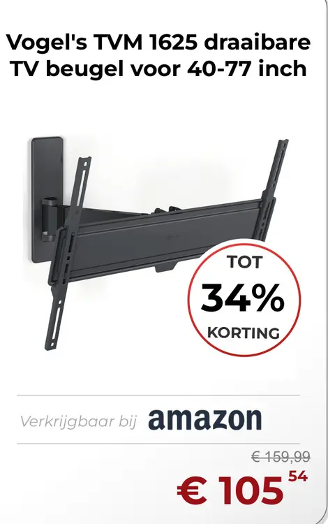 Aanbieding: TVM 1625 draaibare TV beugel