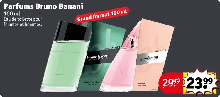 Offre: Eau de toilette pour femmes et hommes