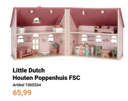 Aanbieding: Little Dutch Houten Poppenhuis FSC
