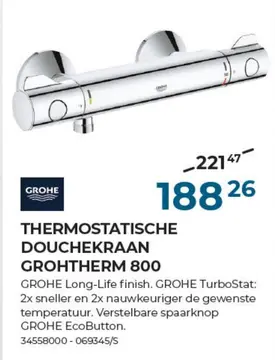 Aanbieding: THERMOSTATISCHE DOUCHEKRAAN GROHTHERM 800