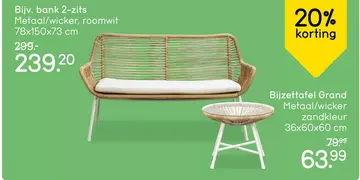 Aanbieding: Bijzettafel Grand - zand - 36xØ60 cm