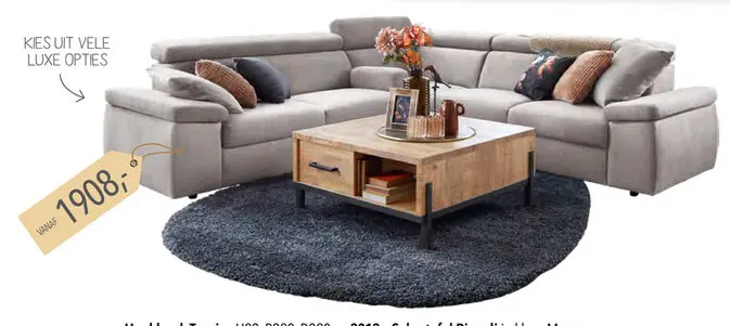 Aanbieding: Hoekbank Torino H20-B200-D200