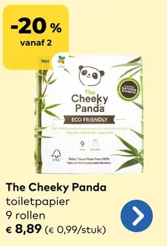 Aanbieding: The Cheeky Panda toiletpapier