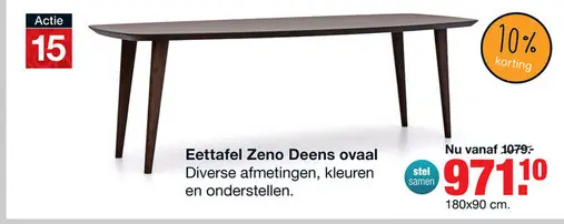 Aanbieding: Eettafel Zeno deens ovaal