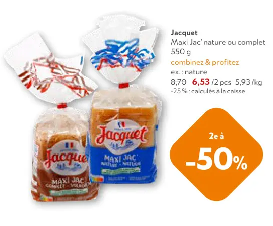Offre: Maxi Jac' nature ou complet