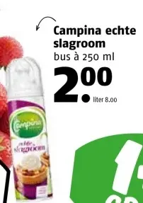 Aanbieding: Campina echte slagroom